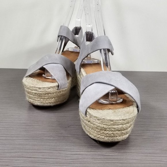 Halogen Emery Blush Platform Espadrille, Gray Suede, Womens Size 6 M - Picture 4 of 10